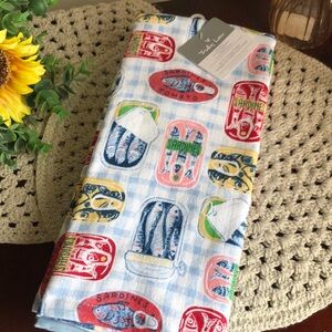 Truly Lou Colorful Sardine Can Print Kitchen Towels